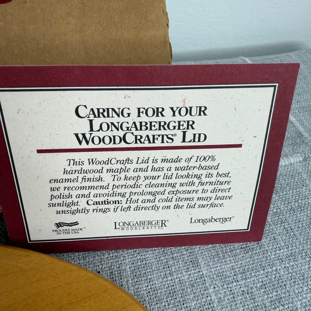 Longaberger 2000 Century Celebrations Basket Woodcrafts Lid Star Knob #53635